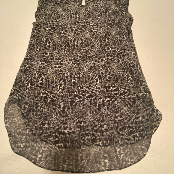 Rebecca Taylor Black and White Patterned Silk Blouse - Picture 1 of 4